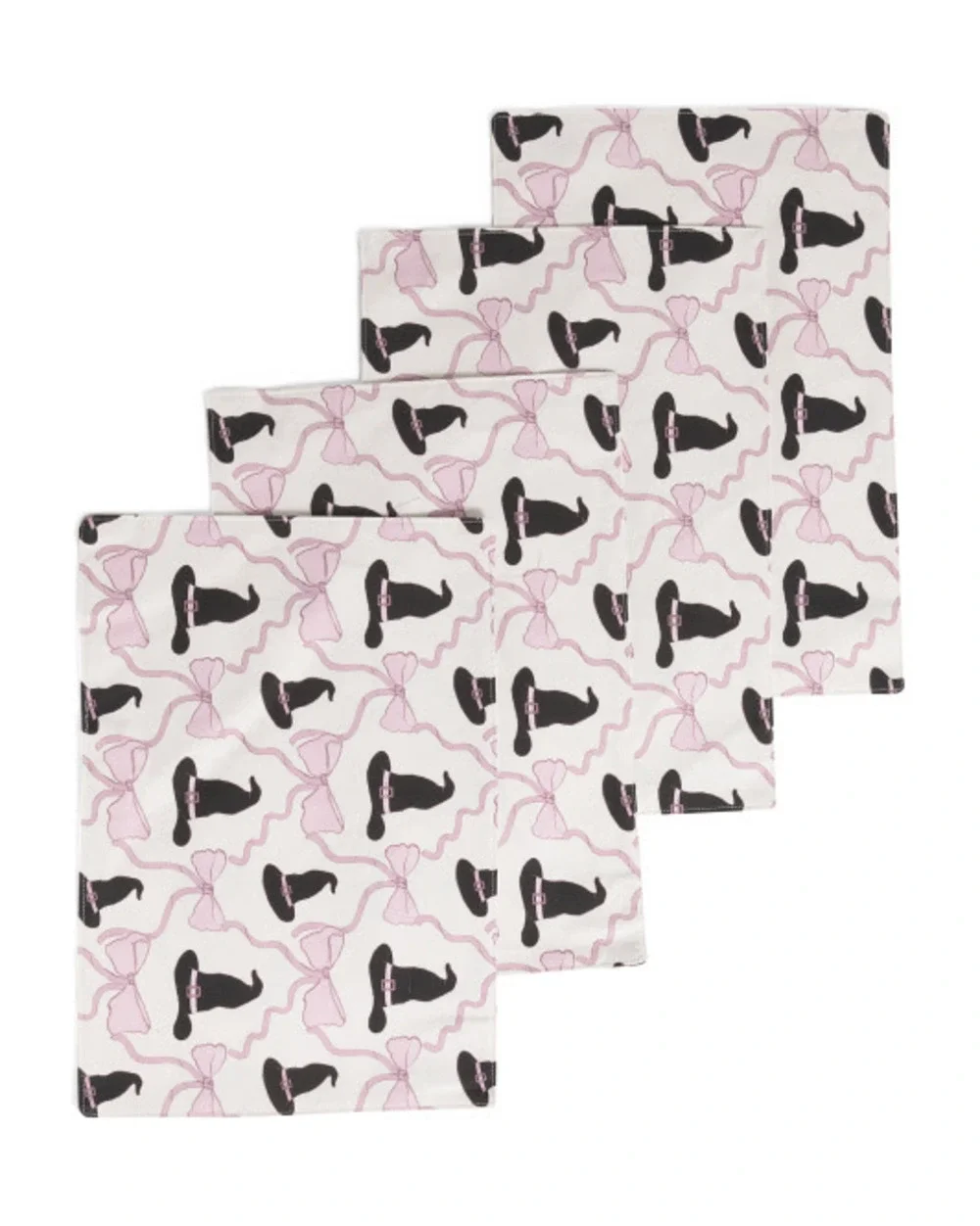 CUPCAKES & CASHMERE Set Of 4 Witch Hat Bow Placemats